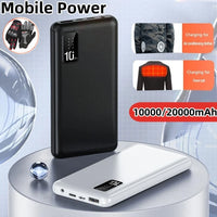20000mAh Heated Vest Jacket Power BankExternal Battery Pack for iPhone 16 15 Xiaomi Mi Portable Charger Powerbank Spare Battery