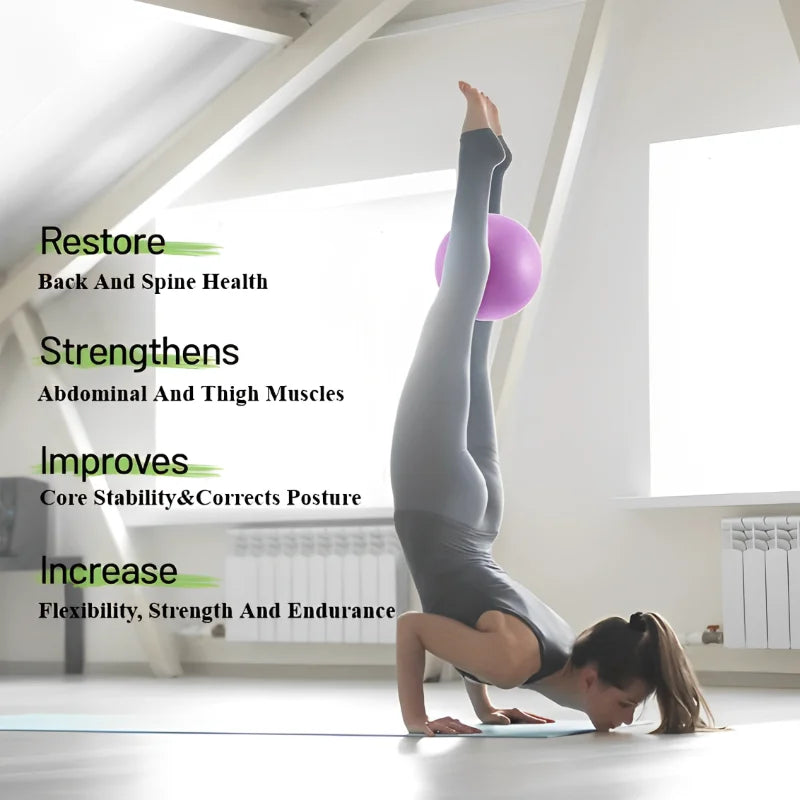 Yoga Pilates Explosion-Proof Ball Exercise Gymnastic Fitness Balance Gym Core Indoor Training Mini Balls Small Therapy Improves