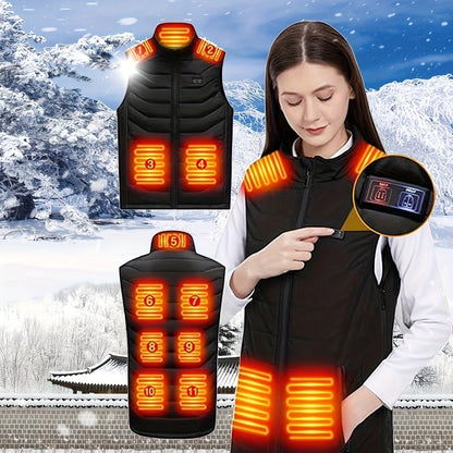 Men's/Women's 11 zone heated jacket, 3 gear heating and cycling. Great for all outdoor activities!