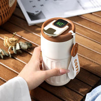 Stainless Steel Insulated Cup Display Temperature Coffee Cup Intelligent Car Mounted Water Cup Gift Drinking Tool