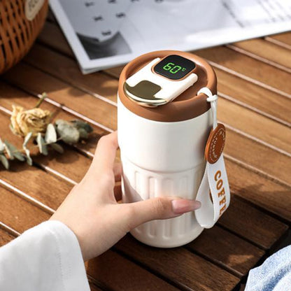 Stainless Steel Insulated Cup Display Temperature Coffee Cup Intelligent Car Mounted Water Cup Gift Drinking Tool