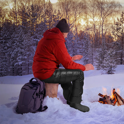 MAPLEAF Down Pants Ultralight Warm Down Trousers 800FP Winter Snow Pants Windproof Waterproof Ski Pants Camping Hiking Trousers